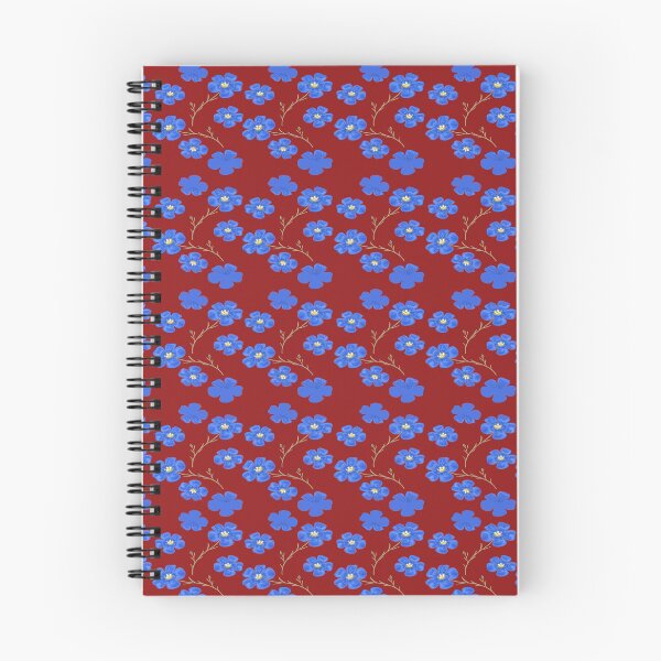 Aperçu de l'œuvre Motif floral bleu et rouge créée et vendue par springflow.
