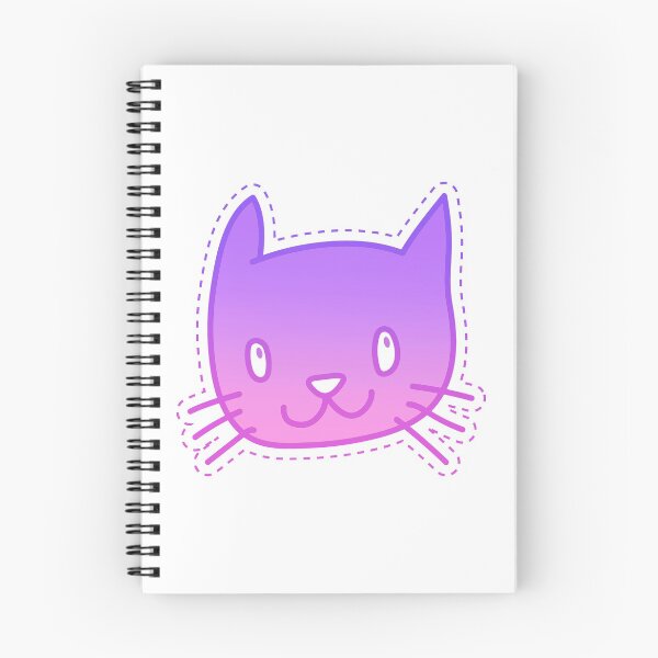 Item preview, Cute Stitched Cat DesignPurple Pink designed and sold by FoxCodeCreation.