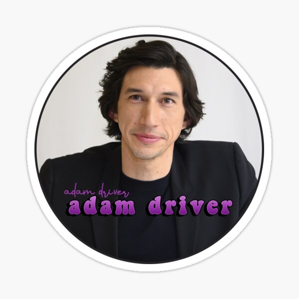 White & Purple Circular Adam Driver Edit Sticker