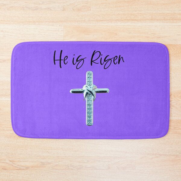 Item preview, He is Risen with Draped Silver Cross designed and sold by Sonya Umble.