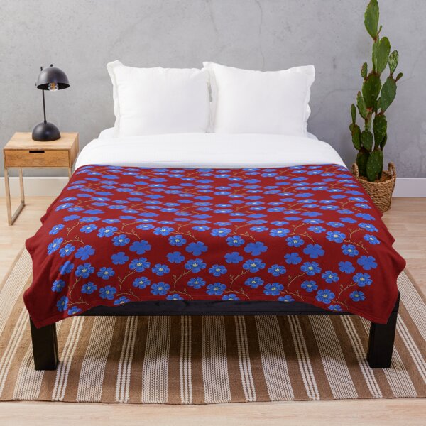 Item preview, Patrón floral azul y rojo designed and sold by springflow.
