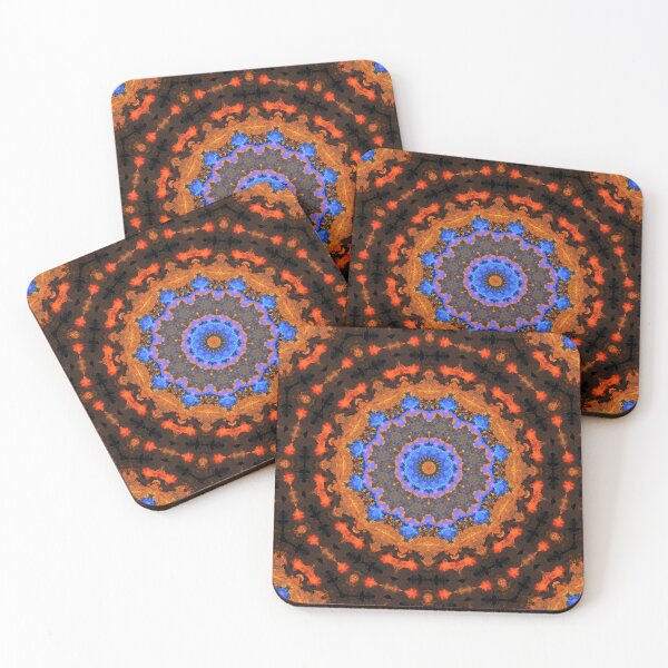 Item preview, Psychedelic Kaleidoscope Orange and Blue designed and sold by WormholeOrbital.