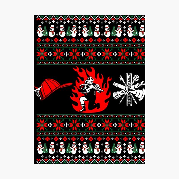 Item preview, Merry Firefighter  Ugly Christmas Sweater Funny Tshir| Perfect Gift For you and friends designed and sold by luconats.