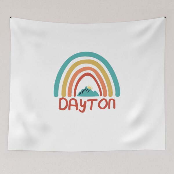 Item preview,  Dayton Retro Vintage Rainbow- Dayton Ohio Mountain Souvenir - Gift - Hometown - Hiking - Nature designed and sold by HappyTees Lab.