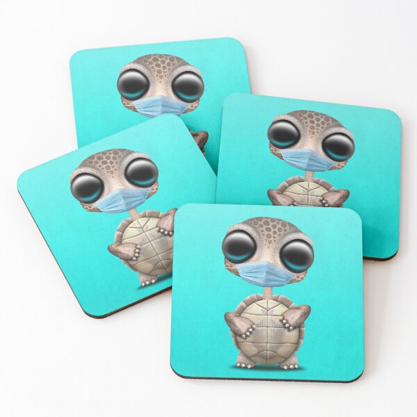Item preview, Cute Baby Turtle Wearing a Blue Mask designed and sold by JeffBartels.