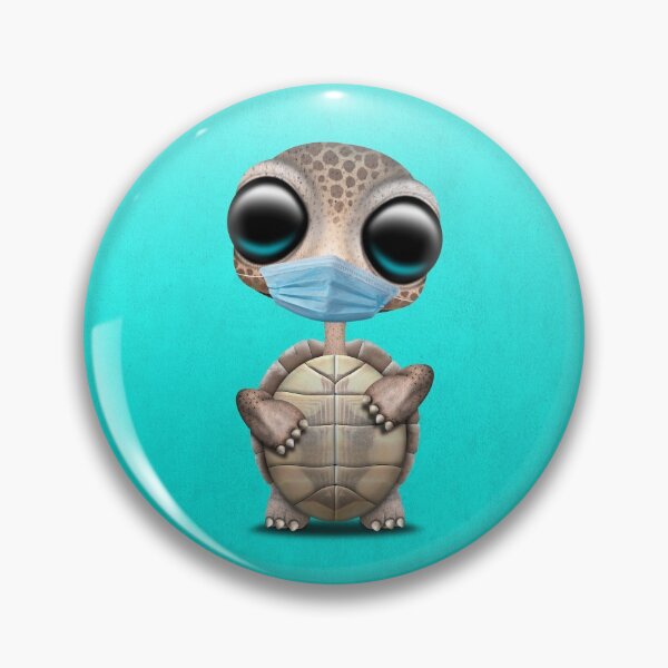 Item preview, Cute Baby Turtle Wearing a Blue Mask designed and sold by JeffBartels.