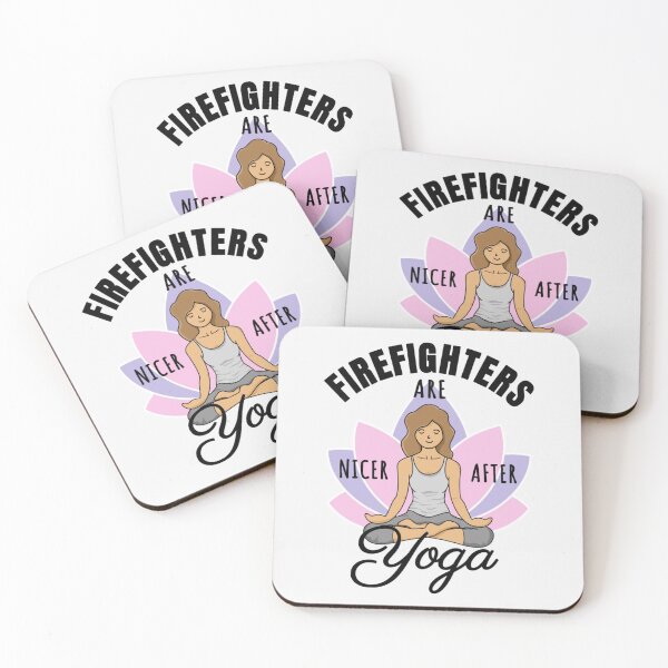 Item preview, Firefighters Are Nicer After Yoga - Good Vibes Desig| Perfect Gift For you and friends designed and sold by luconats.