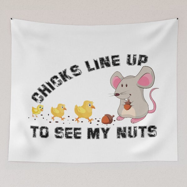 Item preview, Chicks Line Up To See My Nuts Shirt designed and sold by Amindo.