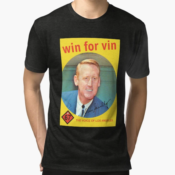 Vin Scully 67 Dodgers Jersey Tri Blend T-shirt