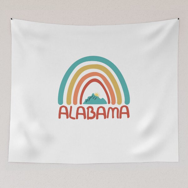 Item preview, Alabama Retro Vintage Rainbow- Alabama Mountain Souvenir - Gift - Hometown - Hiking - Nature designed and sold by HappyTees Lab.