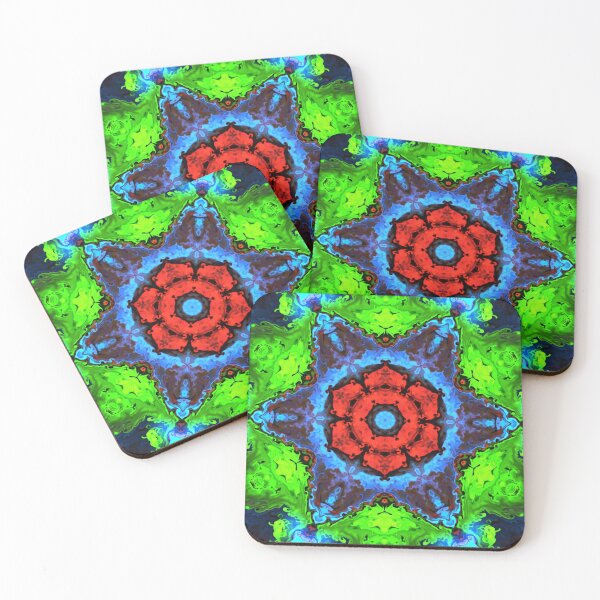Artikelvorschau, Psychedelisches Kaleidoskop Rot Blau und Grün entworfen und verkauft von WormholeOrbital.