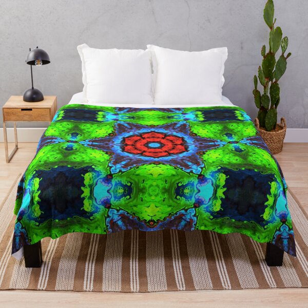 Artikelvorschau, Psychedelisches Kaleidoskop Rot Blau und Grün entworfen und verkauft von WormholeOrbital.