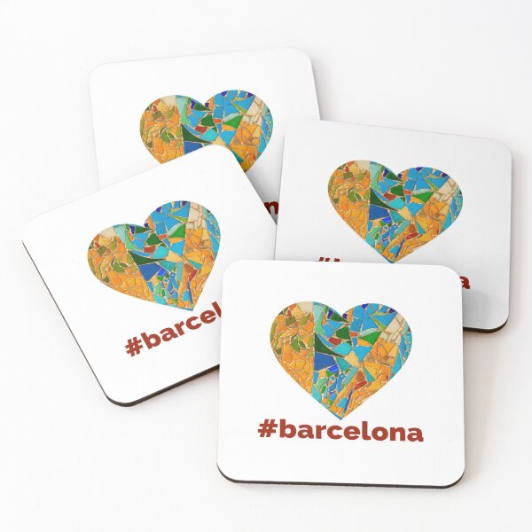 Item preview, Barcelona mosaic heart of Barcelona city  Europe  designed and sold by Tropical Blood.