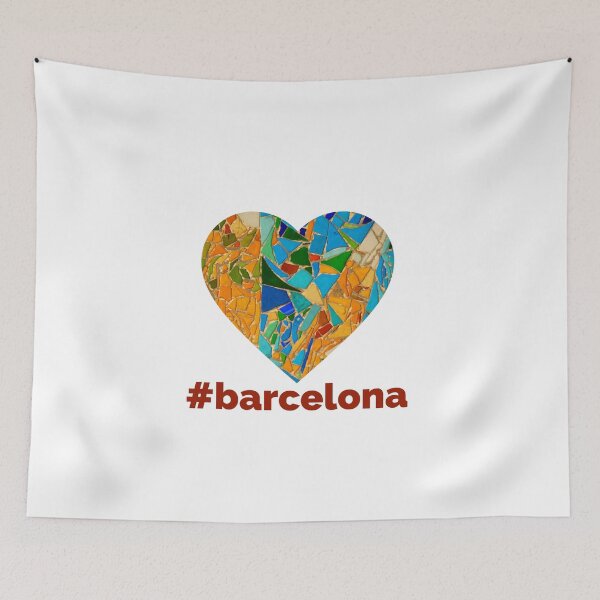 Item preview, Barcelona mosaic heart of Barcelona city Europe designed and sold by Tropical Blood.