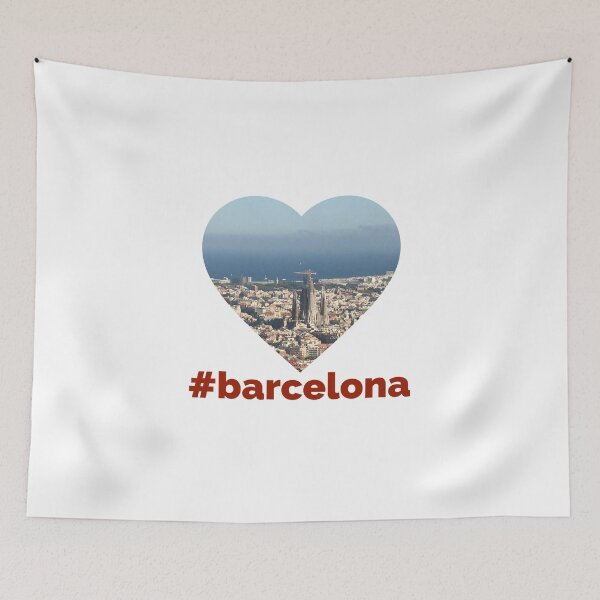Item preview, Barcelona skyline sagrada familia city Europe designed and sold by Tropical Blood.