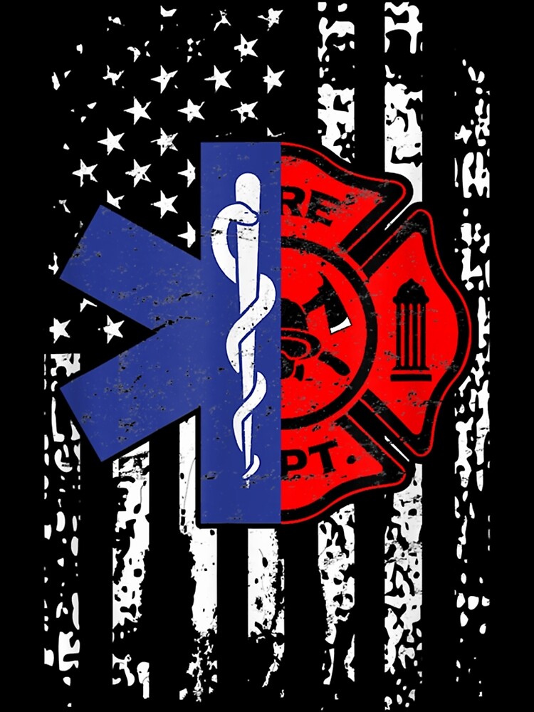 EMT Firefighter Shirt Firefighter EMT American Flag Gif Perfect Gift For You And Friends