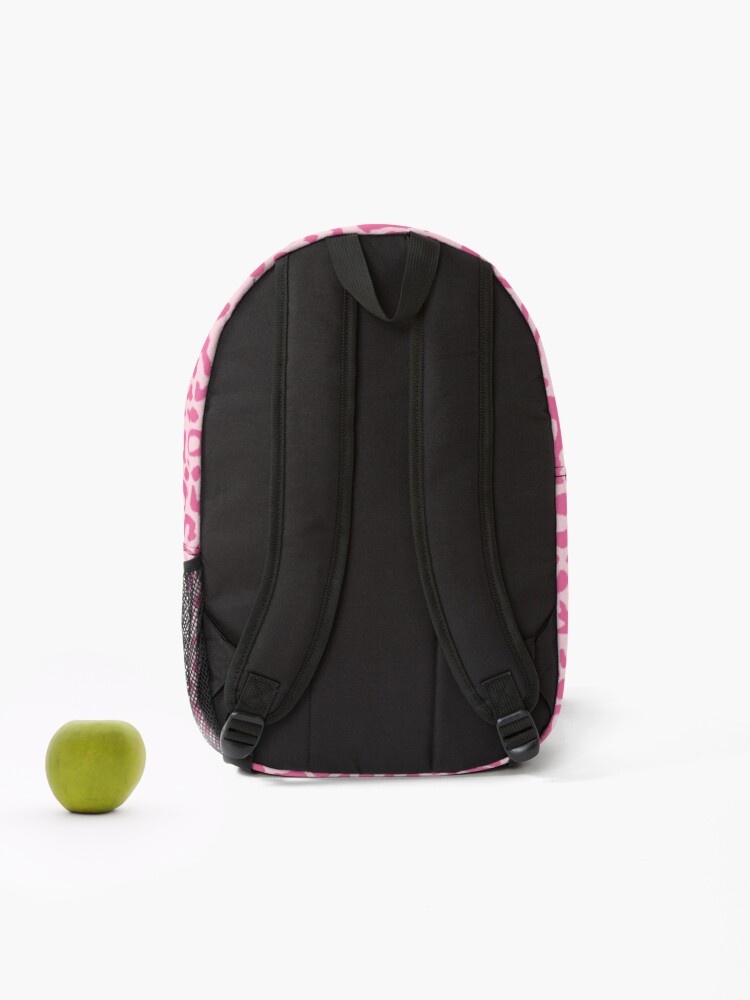 Thumbnail 2 of 3, Backpack, Pink Leopard Print | Pattern designed and sold by alexthealex.