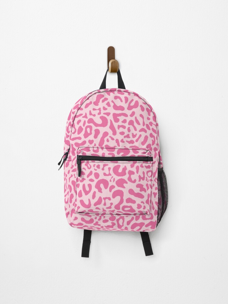 Thumbnail 1 of 3, Backpack, Pink Leopard Print | Pattern designed and sold by alexthealex.