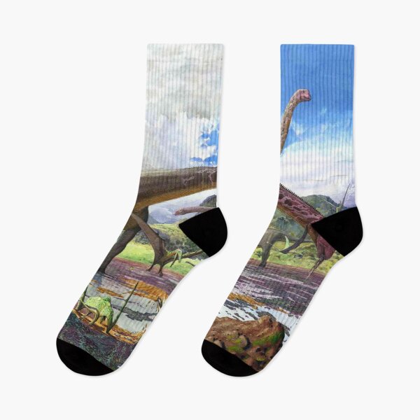 Item preview, Dinosaurs bathe in the river designed and sold by Andrewstg.