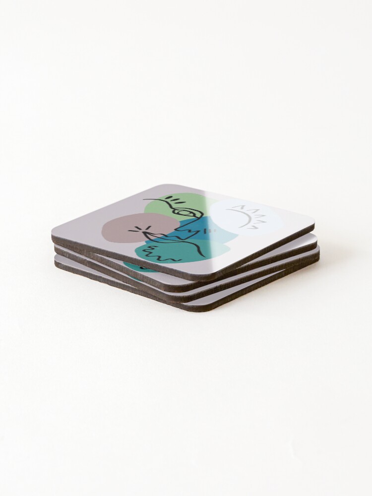 Thumbnail 4 of 5, Coasters (Set of 4), Painted Face designed and sold by RileyJoyner.