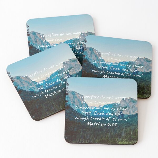 Item preview, Yosemite with Mathew 6:34 Bible Verse designed and sold by UN-X-LD-Prints.