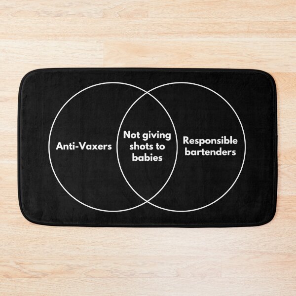 Item preview, Anti-Vaxers - Venn diagram designed and sold by The Agreeable Raven.