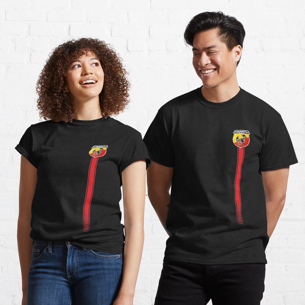 Short Sleeved Cotton Tee Shirts Young Men Abarth-Logo Short Sleeved Cotton Tee Shirts Young Men Abarth-Logo