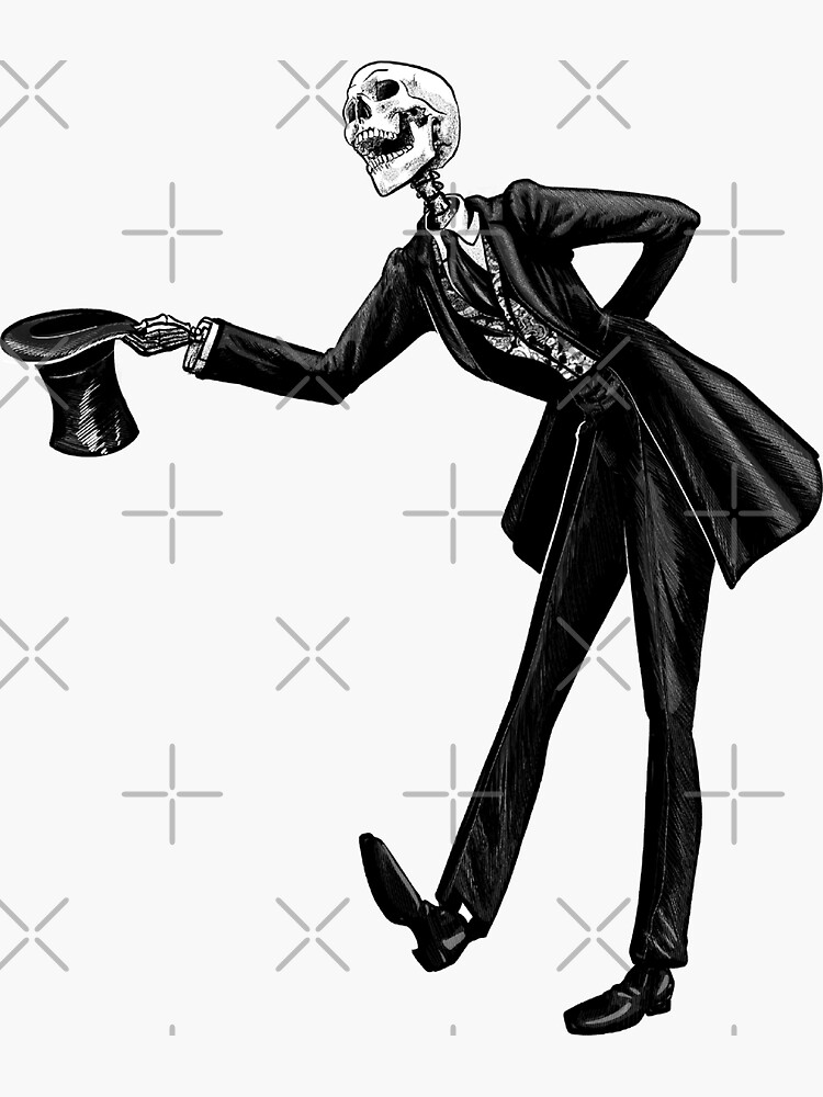 Thumbnail 3 of 3, Sticker, Dapper death designed and sold by HollyPierson.