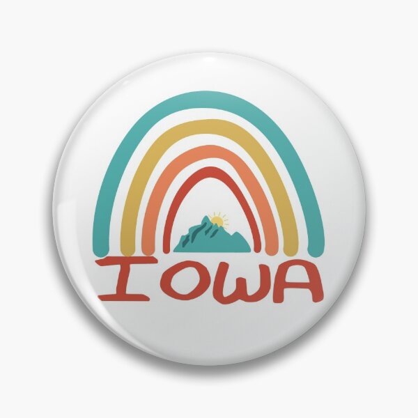 Item preview, Iowa Retro Vintage Rainbow - Iowa Mountain Souvenir - Gift - Hometown - Hiking - Nature designed and sold by HappyTees Lab.