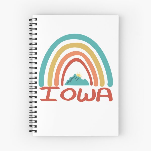 Item preview, Iowa Retro Vintage Rainbow - Iowa Mountain Souvenir - Gift - Hometown - Hiking - Nature designed and sold by HappyTees Lab.