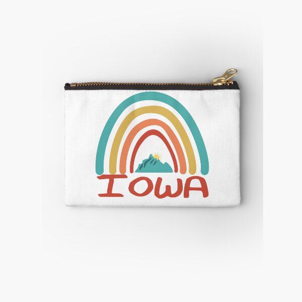 Item preview, Iowa Retro Vintage Rainbow - Iowa Mountain Souvenir - Gift - Hometown - Hiking - Nature designed and sold by HappyTees Lab.
