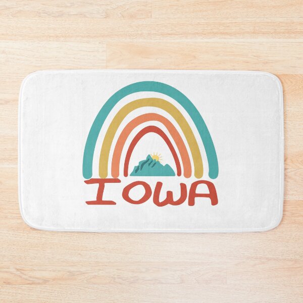 Item preview, Iowa Retro Vintage Rainbow - Iowa Mountain Souvenir - Gift - Hometown - Hiking - Nature designed and sold by HappyTees Lab.