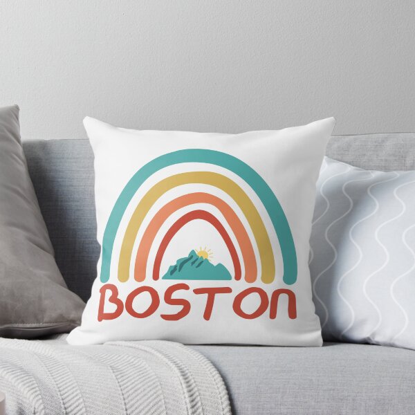 Item preview, Boston Retro Vintage Rainbow - Boston Massachusetts Mountain Souvenir - Gift - Hometown - Hiking - Nature designed and sold by HappyTees Lab.