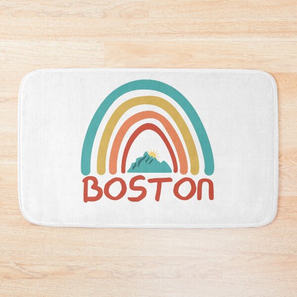 Item preview, Boston Retro Vintage Rainbow - Boston Massachusetts Mountain Souvenir - Gift - Hometown - Hiking - Nature designed and sold by HappyTees Lab.