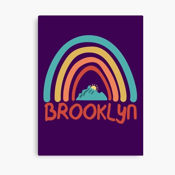 Item preview, Brooklyn Retro Vintage Rainbow - Brooklyn New York Mountain Souvenir - Gift - Hometown - Hiking - Nature designed and sold by HappyTees Lab.