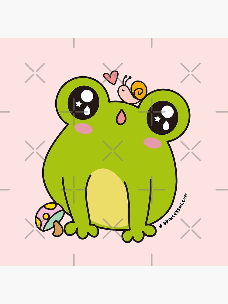 cute frog, kawaii frog cartoon | Art Board Print