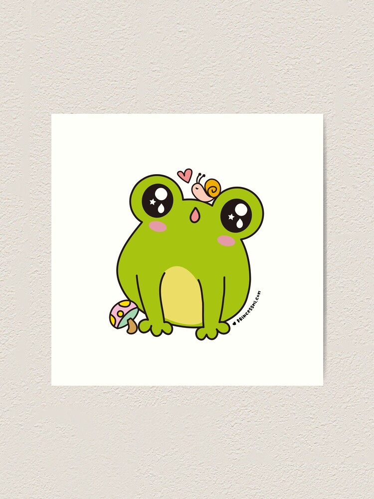 Cute Kawaii Frog Stickers - 4 Designs Magnet for Sale by CuteFrogCreates