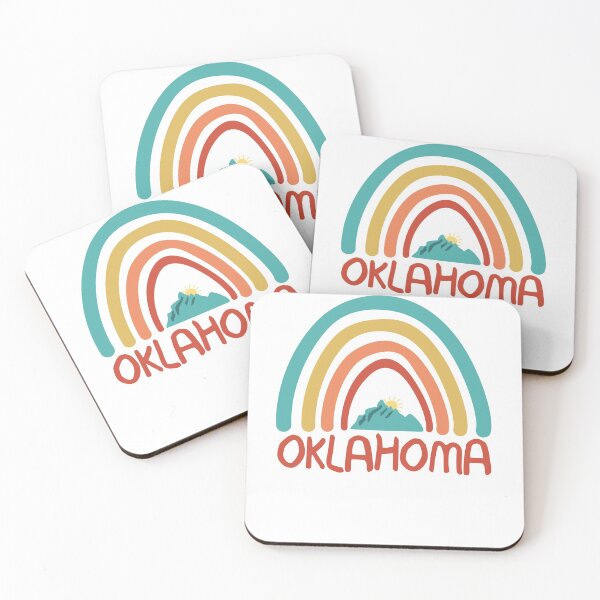 Item preview, Oklahoma Retro Vintage Rainbow - Oklahoma Mountain Souvenir - Gift - Hometown - Hiking - Nature designed and sold by HappyTees Lab.