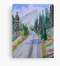Biking The Mountains Canvas Print