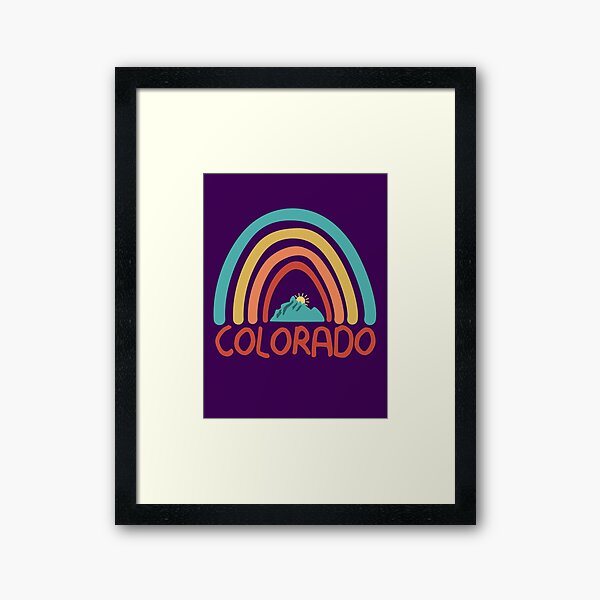 Item preview, Colorado Retro Vintage Rainbow - Colorado Mountain Souvenir - Gift - Hometown - Hiking - Nature designed and sold by HappyTees Lab.