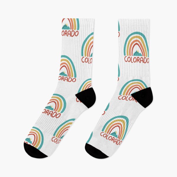 Item preview, Colorado Retro Vintage Rainbow - Colorado Mountain Souvenir - Gift - Hometown - Hiking - Nature designed and sold by HappyTees Lab.