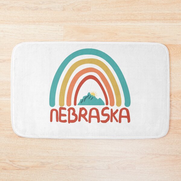Item preview, Nebraska Retro Vintage Rainbow - Nebraska Mountain Souvenir - Gift - Hometown - Hiking - Nature designed and sold by HappyTees Lab.