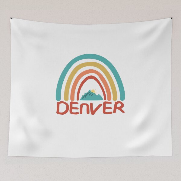 Item preview, Denver Retro Vintage Rainbow - Denver Colorado Mountain Souvenir - Gift - Hometown - Hiking - Nature designed and sold by HappyTees Lab.
