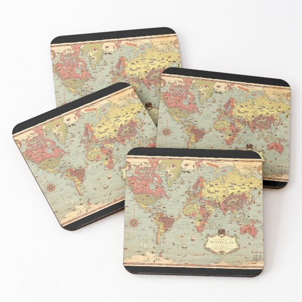 Item preview, Vintage World Map designed and sold by 3leggeddogg.