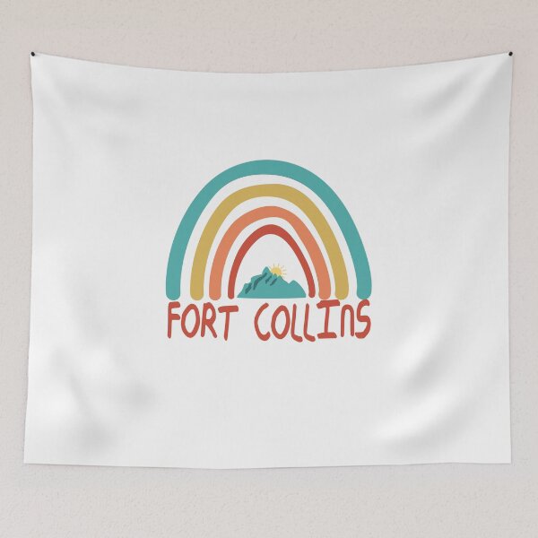 Item preview, Fort Collins Retro Vintage Rainbow - Fort Collins Colorado Mountain Souvenir - Gift - Hometown - Hiking - Nature designed and sold by HappyTees Lab.