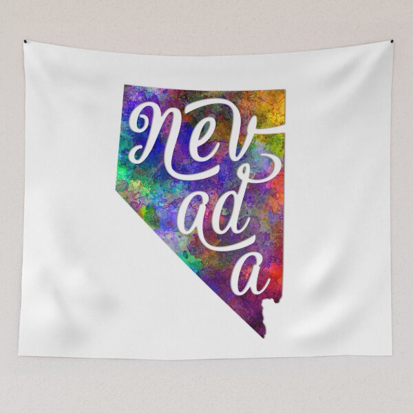 Item preview, Nevada US State in watercolor text cut out designed and sold by paulrommer.