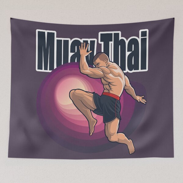 Item preview, Muay Thai Fighter with Flying Knee Kick designed and sold by VinBasis.
