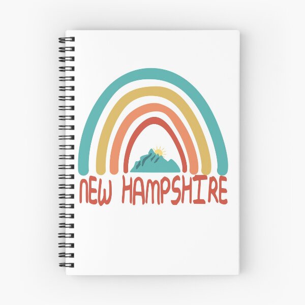 Item preview, New Hampshire Retro Vintage Rainbow - New Hampshire Mountain Souvenir - Gift - Hometown - Hiking - Nature designed and sold by HappyTees Lab.
