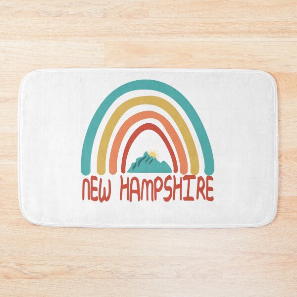 Item preview, New Hampshire Retro Vintage Rainbow - New Hampshire Mountain Souvenir - Gift - Hometown - Hiking - Nature designed and sold by HappyTees Lab.