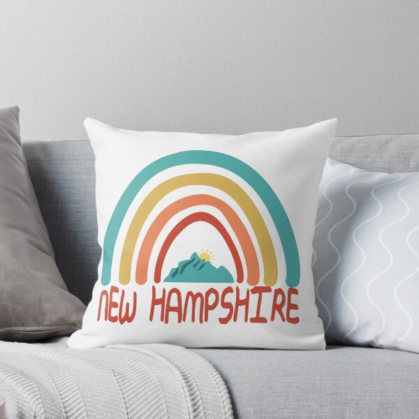Item preview, New Hampshire Retro Vintage Rainbow - New Hampshire Mountain Souvenir - Gift - Hometown - Hiking - Nature designed and sold by HappyTees Lab.